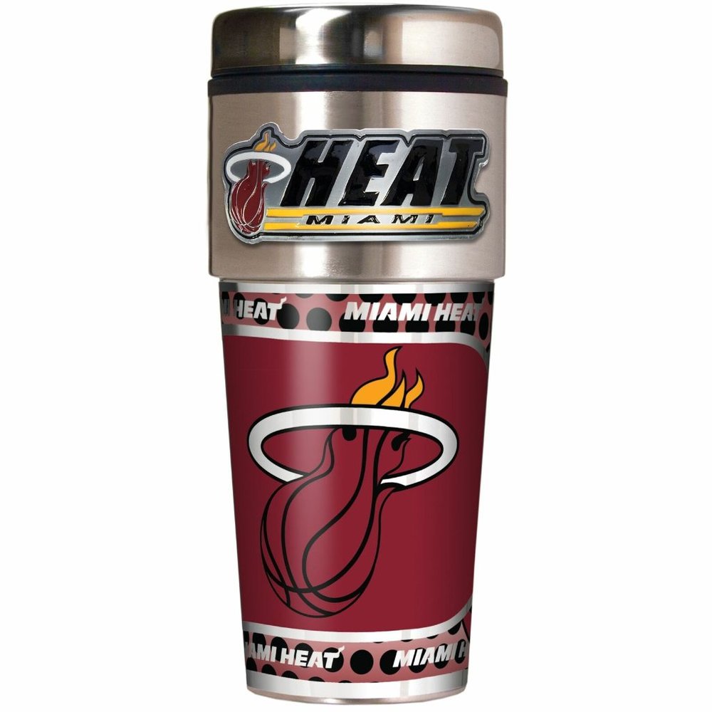 MIAMI HEAT 16OZ TRAVEL TUMBLER COFFEE MUGS